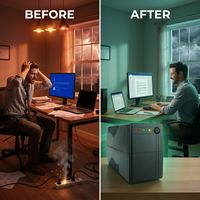 VoltCrest Aurum 2000VA Battery Backup System — Before & After
