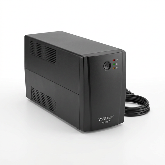 VoltCrest Aurum 2000VA Battery Backup System — Studio Shot