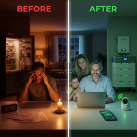 VolturaPower TitanX 20kWh Storage Battery & Inverter — Before & After